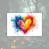 sagotanten stockbild abstrakt hjärta i akvarell
