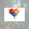 sagotanten stockbild för kommersiellt bruk luftballong i form av hjärta i akvarell