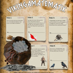 Häftet med Vikingamatematik innehåller 10 matematiska frågor som fokuserar på addition och subtraktion. Det är ett berikande material som kopplar samman matematik med vikingateman, särskilt inom vikingahandel och handelsresor under vikingatiden.